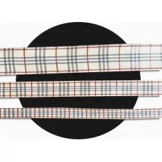 Lacets carreaux écossais beiges en 3 largeurs pour vos chaussures 2