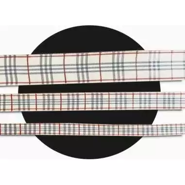 Lacets carreaux écossais beiges en 3 largeurs pour vos…