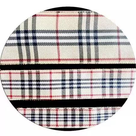 Lacets carreaux écossais beiges en 3 largeurs pour vos…