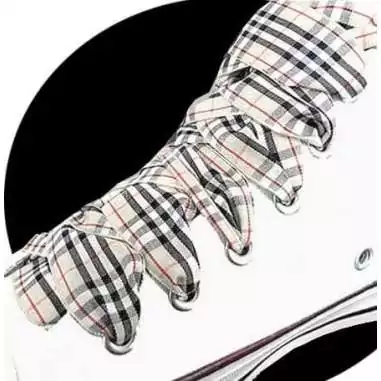 Lacets carreaux écossais beiges en 3 largeurs pour vos…