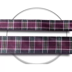 Lacets carreaux écossais bordeaux pour vos chaussures 2