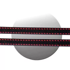 Lacets noirs surpiqués&nbsp;en rouge pour vos chaussures 2