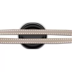 Lacets bruns camel surpiqués de blanc pour vos chaussures 2