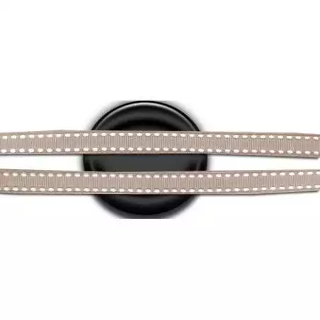 Lacets beiges blancs à surpiqures fantaisie en vente en…