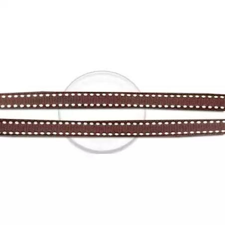 Lacets marrons blancs à surpiqures fantaisie en vente en…