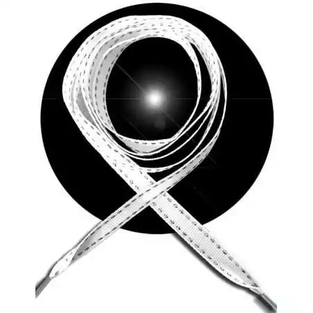 Lacets&nbsp;blancs&nbsp;surpiqûres argentées ou dorées pour vos…