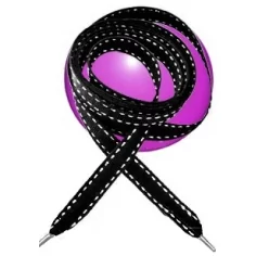 Lacets noirs surpiqûres argentées ou dorées pour vos chaussures