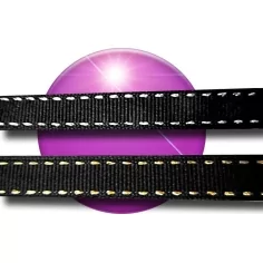 Lacets noirs surpiqûres argentées ou dorées pour vos chaussures 2