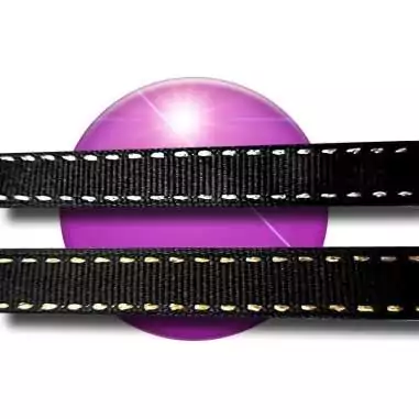 Lacets noirs surpiqûres argentées ou dorées pour vos…