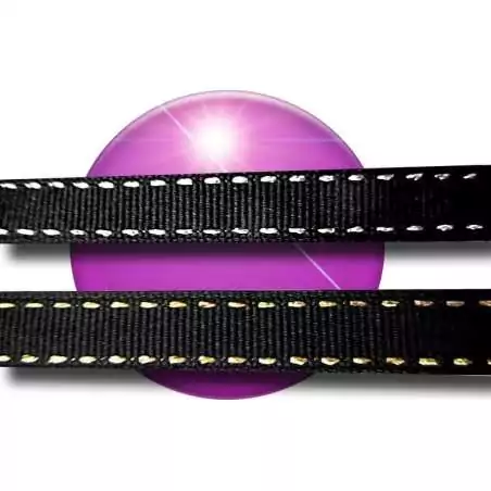 Lacets noirs surpiqûres argentées ou dorées pour vos…