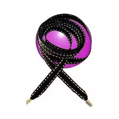 Lacets noirs surpiqûres argentées ou dorées pour vos…