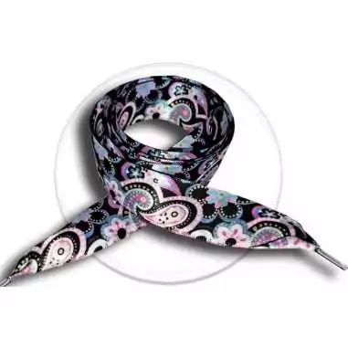 Lacets larges satin&nbsp;cachemire pour vos chaussures