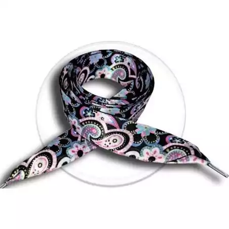 Lacets larges satin&nbsp;cachemire pour vos chaussures