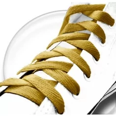 Lacets plats moutarde foncé pour vos chaussures 2