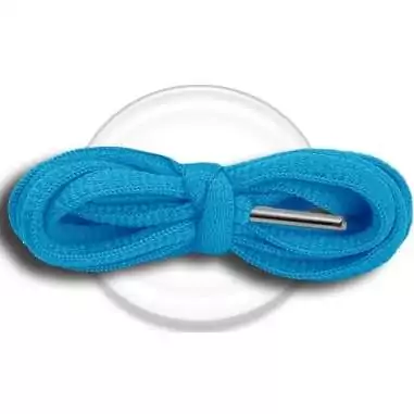 Lacets de chaussures bleus lagon, ronds en couleur et…