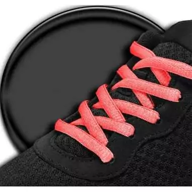 Lacets de chaussures fluos corail ronds fantaisie colorés…