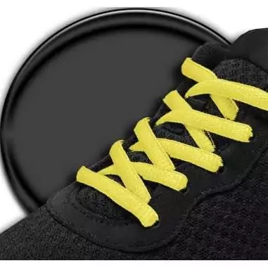 Lacets de chaussures couleur jaune ronds fantaisie colorés…