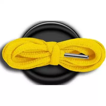 Lacets ronds en jaune safran pour vos chaussures