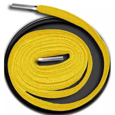 Lacets ronds en jaune safran pour vos chaussures