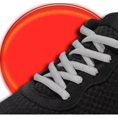 Lacets de chaussures gris pâles, gris souris, ronds en… 2