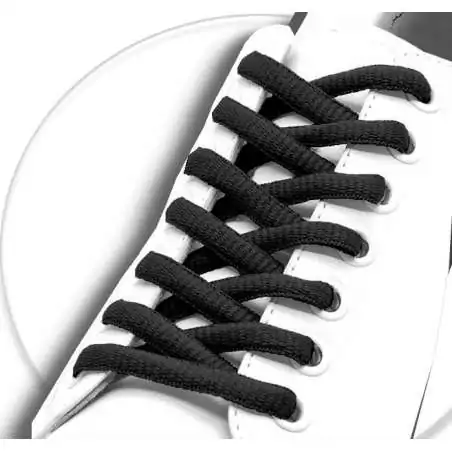 Lacets ronds&nbsp;noirs pour vos chaussures