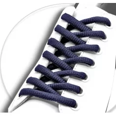 Lacets de chaussures bleus marines foncés, ronds, en… 2
