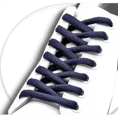 Lacets de chaussures bleus marines foncés, ronds, en…