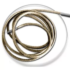 Lacets fins cirés en brun tabac pour vos chaussures