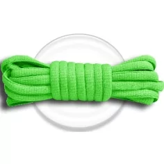 Lacets de chaussures verts pomme, ronds en couleur et…