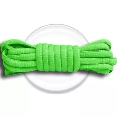 Lacets de chaussures verts pomme, ronds en couleur et…