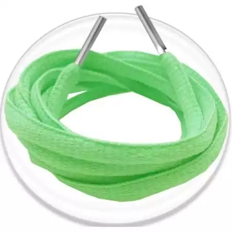 Lacets de chaussures verts d'eau, ronds en couleur et…