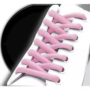Lacets de chaussures roses pâles, ronds, en couleur et…