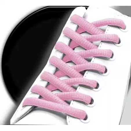 Lacets de chaussures roses pâles, ronds, en couleur et…