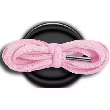 Lacets de chaussures roses pâles, ronds, en couleur et…