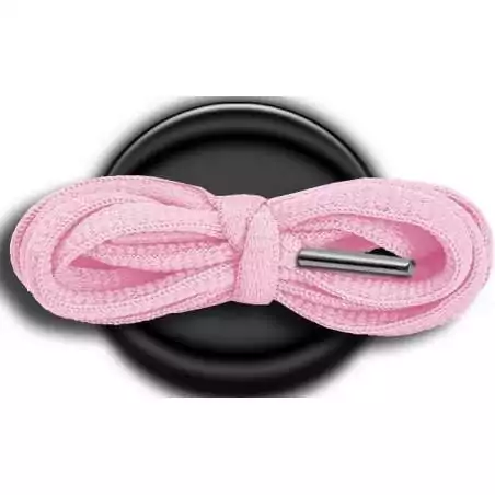 Lacets de chaussures roses pâles, ronds, en couleur et…