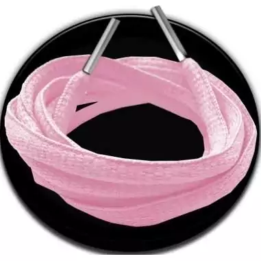 Lacets de chaussures roses pâles, ronds, en couleur et…