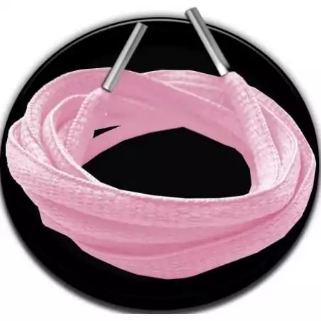 Lacets de chaussures roses pâles, ronds, en couleur et…