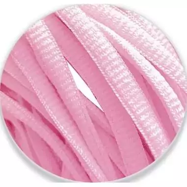 Lacets de chaussures roses pâles, ronds, en couleur et…
