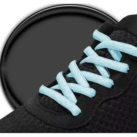Lacets de chaussures bleus pâles, clairs, ronds, en…
