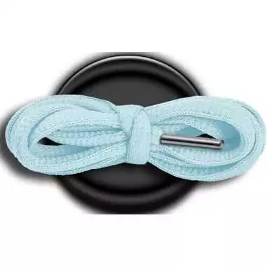 Lacets de chaussures bleus pâles, clairs, ronds, en…