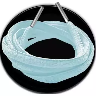 Lacets de chaussures bleus pâles, clairs, ronds, en…