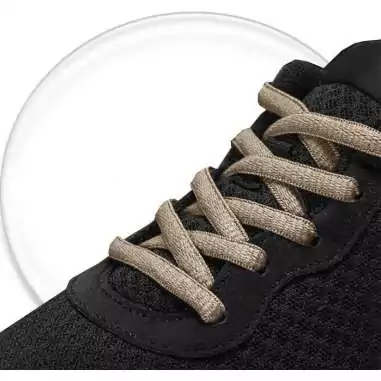 Lacets de chaussures bruns, ronds en couleur et fantaisie…