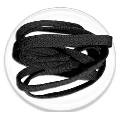 Lacets plats noirs pour vos chaussures