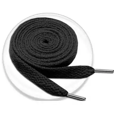 Lacets plats noirs pour vos chaussures