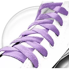 Lacets plats en violet lavande pour vos chaussures 2