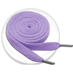 Lacets plats en violet lavande pour vos chaussures