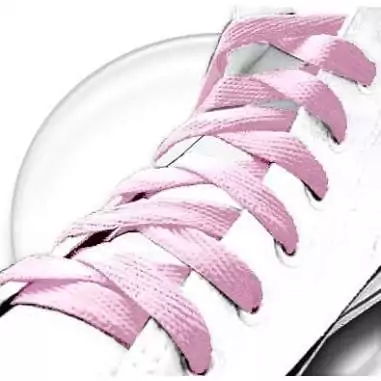 Lacets de chaussures roses pâles plats fantaisie, boutique…