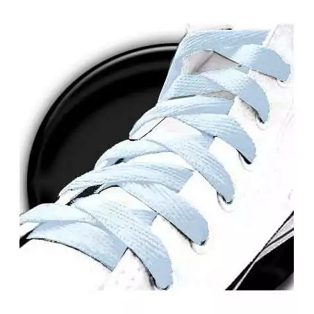 Lacets bleus pâles plats fantaisie et colorés dans…