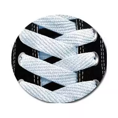 Lacets bleus pâles plats fantaisie et colorés dans…