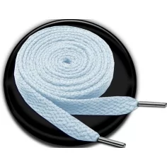 Lacets plats en bleu pâle pour vos chaussures